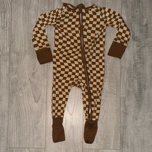No-brand Brown and Cream Sleepsuits-babygrows